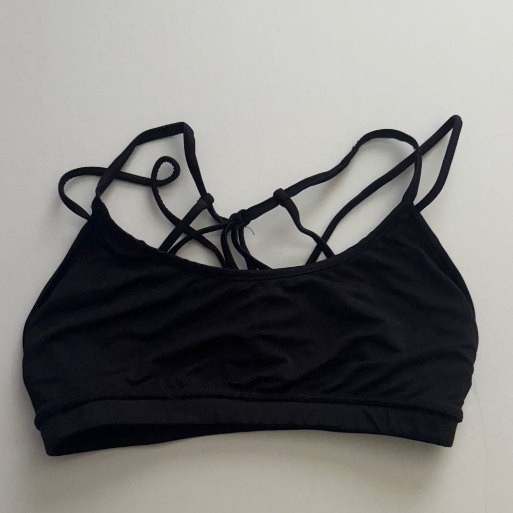 Black Strappy Women's Swim top